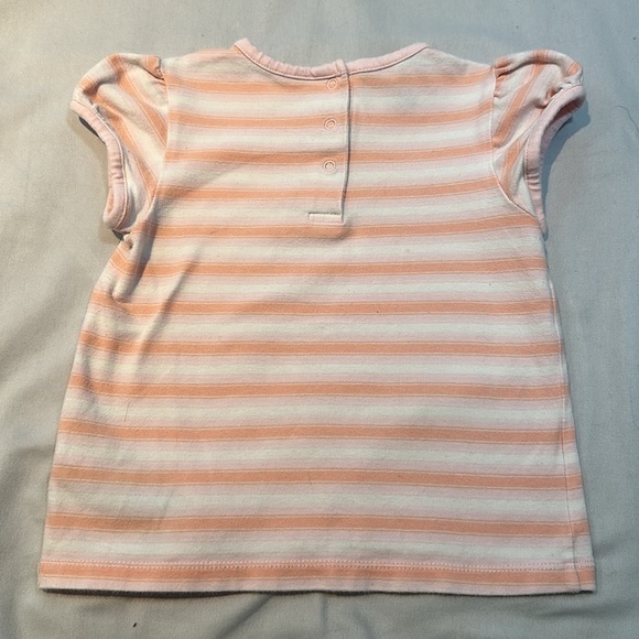 Tommy Hilfiger Pink and White Striped Short Sleeve Tee - Picture 3 of 3